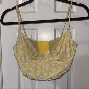 Free People Corset Style Cropped Top